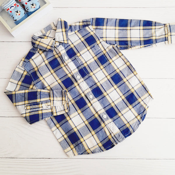 Camisa Algodón cuadrillé Marca Carter's 2 A Estado Tiki taka