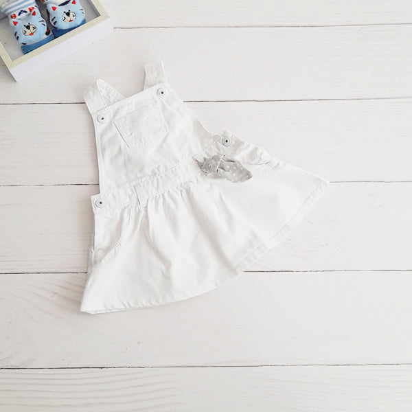 Vestido Algodón Blanco Marca Otra 3 M Estado Tiki taka