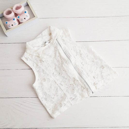 Polera Encaje Blanco Marca Otra 8 A Estado Casi tiki