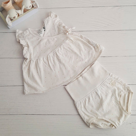 Conjunto Algodón Lunares Marca Hym 3 M Estado Tiki taka