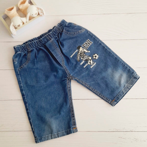 Short Algodón Azul Marca Otra 7 A Estado Casi tiki