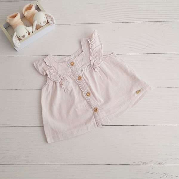 Blusa Algodón Beige Marca Otra 9-12 M Estado Casi tiki