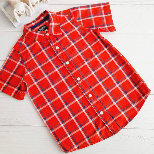 Camisa Algodón cuadrillé Marca Osh kosh 6 A Estado Casi tiki