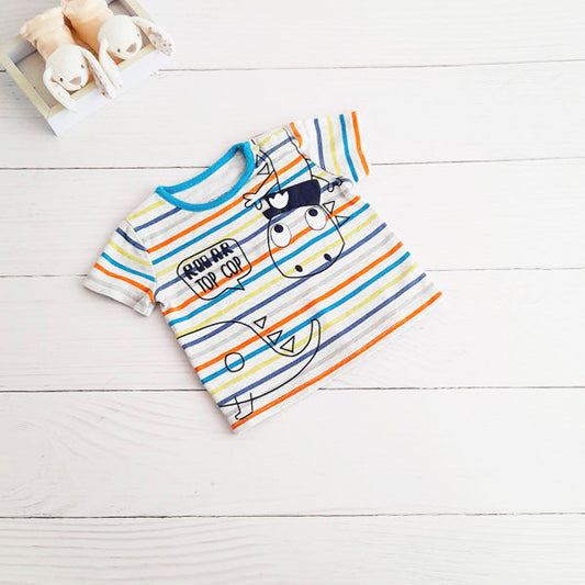 Polera Algodón Multicolor Marca Urb 6-9 M Estado Casi tiki