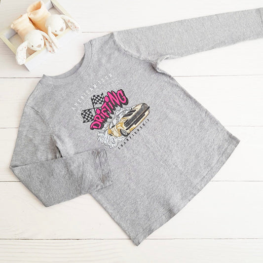 Polera Algodón Gris Marca Garanimals 4 A Estado Casi tiki