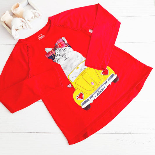 Polera Algodón Rojo Marca Otra 7 A Estado Tiki taka