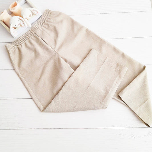 Pantalón Tela Beige Marca Otra 5 A Estado Tiki taka