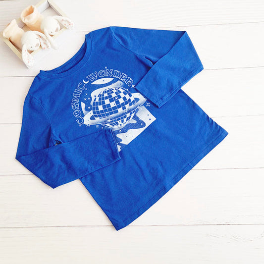 Polera Algodón Azul Marca Cat & Jack 4 A Estado Tiki taka