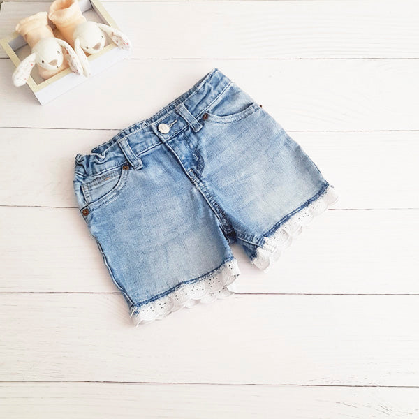 Short Algodón Celeste Marca Cat & Jack 6 A Estado Tiki taka