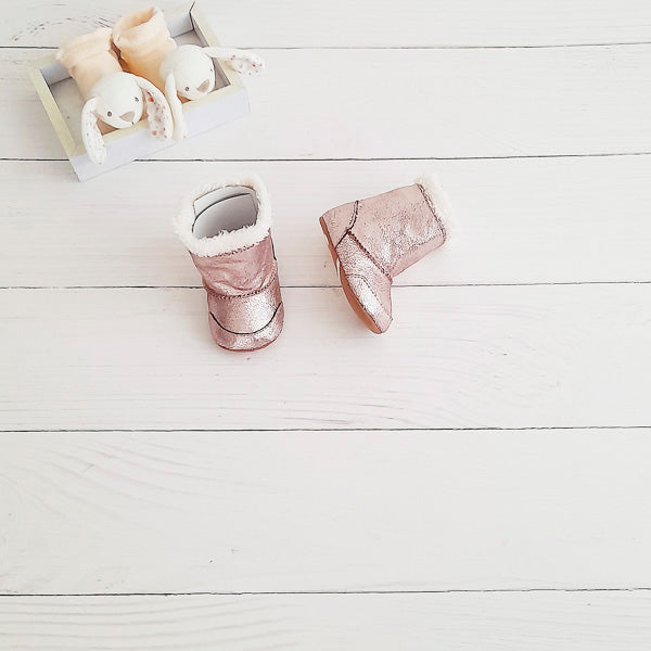 Botín blando Poliéster Rosa Marca Pillin 3-6 M Estado Nuevo