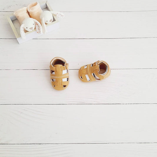 Sandalia blanda Cuerina Café Marca Black and blue 15 Estado Nuevo