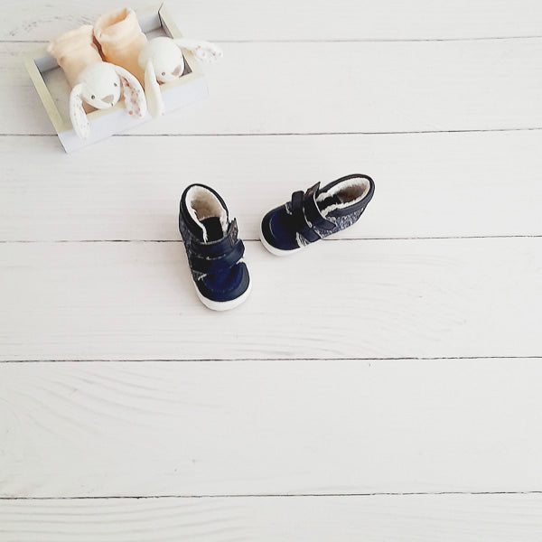 Botín blando Cuerina Azul Marca Ficcus 15 Estado Casi tiki