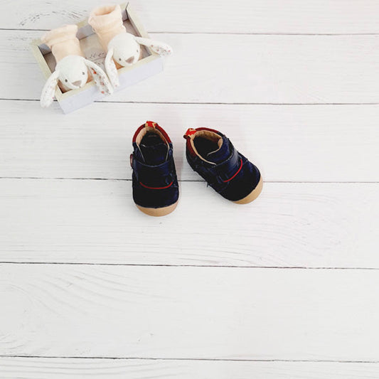 Botín blando Cuerina Azul Marca Ficcus 17 Estado Casi tiki