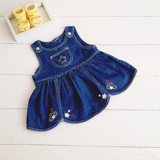 Vestido Algodón Azul Marca Otra 0-3 M Estado Tiki taka