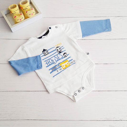 Body Algodón Multicolor Marca Baby harvest 3-6 M Estado Casi tiki