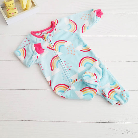 Pijama Polar Multicolor Marca Gerber 0-3 M Estado Casi tiki