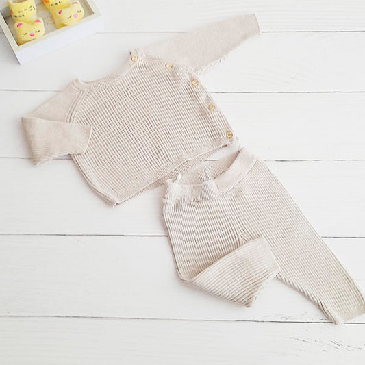 Conjunto Tejido Beige Marca Hym RN Estado Casi tiki