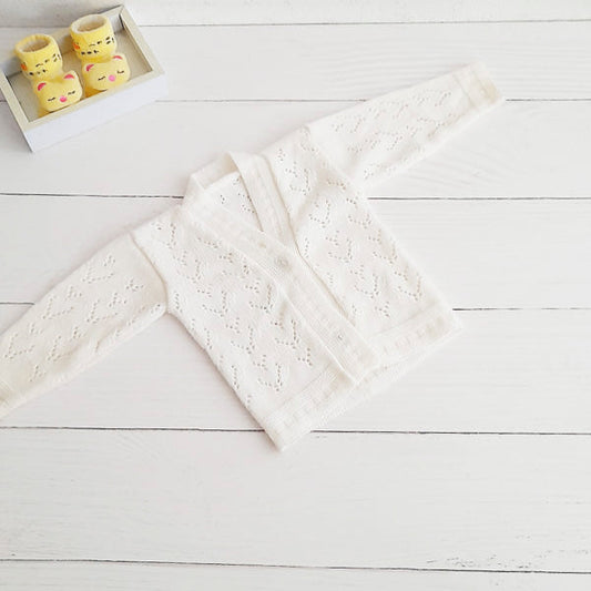 Chaleco Tejido Blanco Marca Genérica 3-6 M Estado Casi tiki