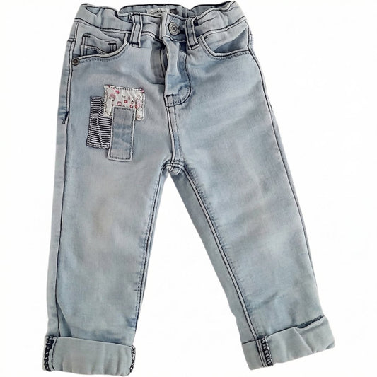 Pantalón Algodón Celeste Marca Opaline 9 M Estado Casi tiki