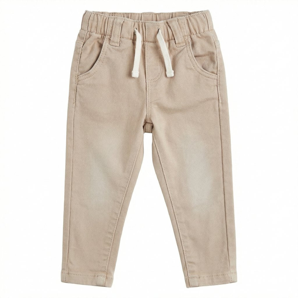 Pantalón Algodón Beige Marca Tribu 12 M Estado Casi tiki
