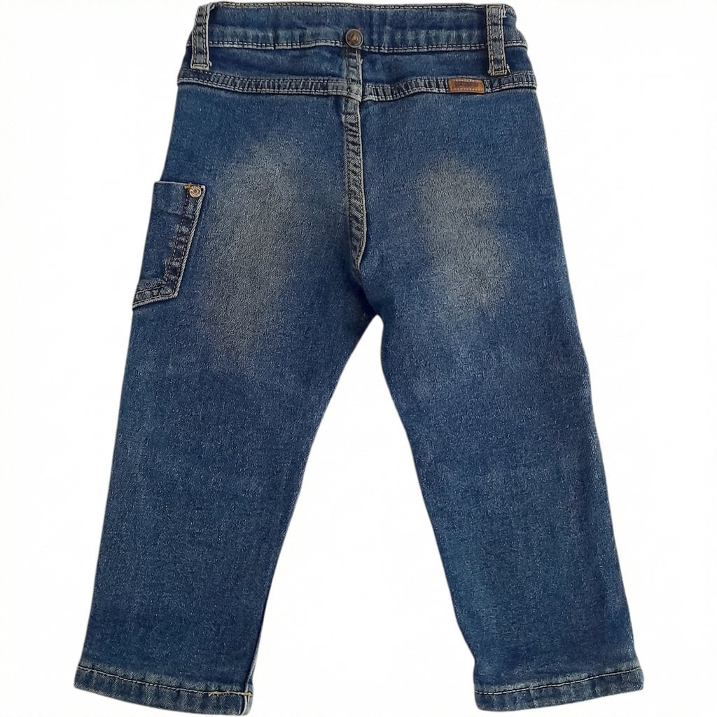 Pantalón Algodón Azul Marca Pillin 12 M Estado Casi tiki