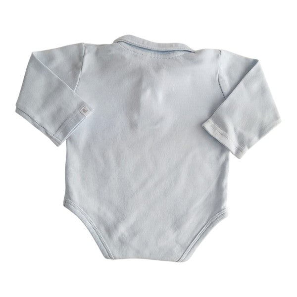 Body Algodón Celeste Marca Tribu 3-6 M Estado Tiki taka