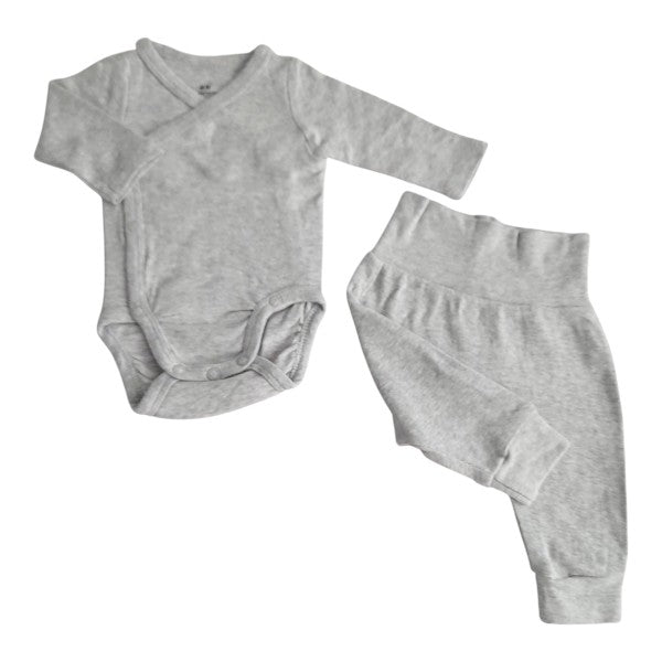 Conjunto Algodón Gris Marca H&M Prematura Estado Tiki taka