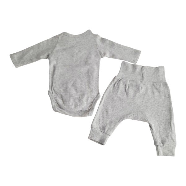 Conjunto Algodón Gris Marca H&M Prematura Estado Tiki taka