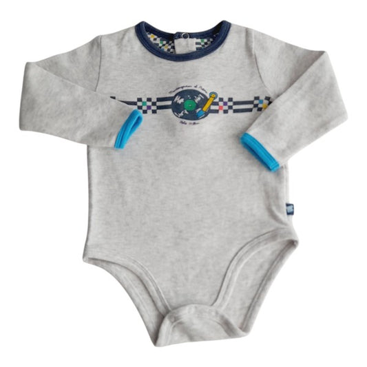 Body Algodón Gris Marca Pillin 6 M Estado Tiki taka