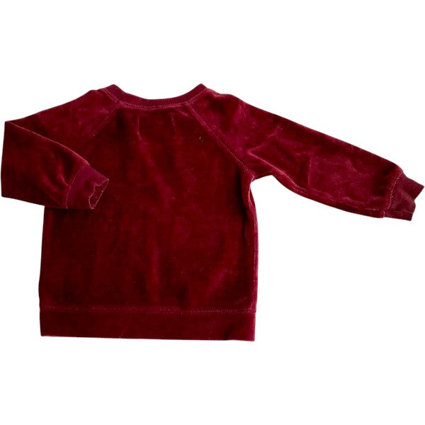 Polerón Plush Burdeo Marca Old Navy 2 A Estado Casi tiki