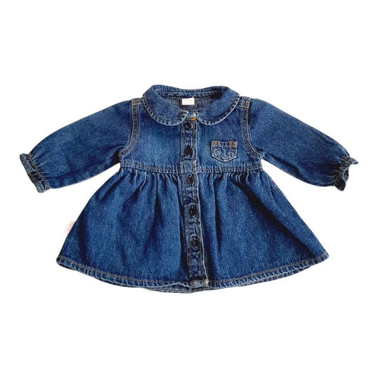 Vestido Mezclilla Azul Marca OshKosh 3 M Estado Tiki taka