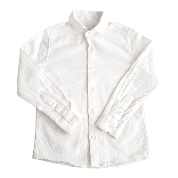 Camisa Algodón Blanco Marca Zara 7 A Estado Casi tiki