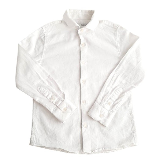 Camisa Algodón Blanco Marca Zara 7 A Estado Casi tiki