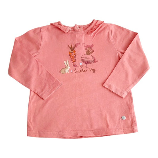 Polera Algodón Damasco Marca Pillin 2 A Estado Casi tiki