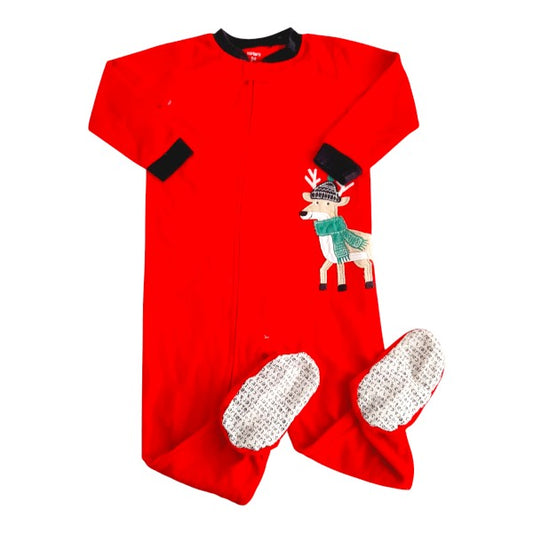 Pijama Micropolar Rojo Marca Carter's 2 A Estado Casi tiki