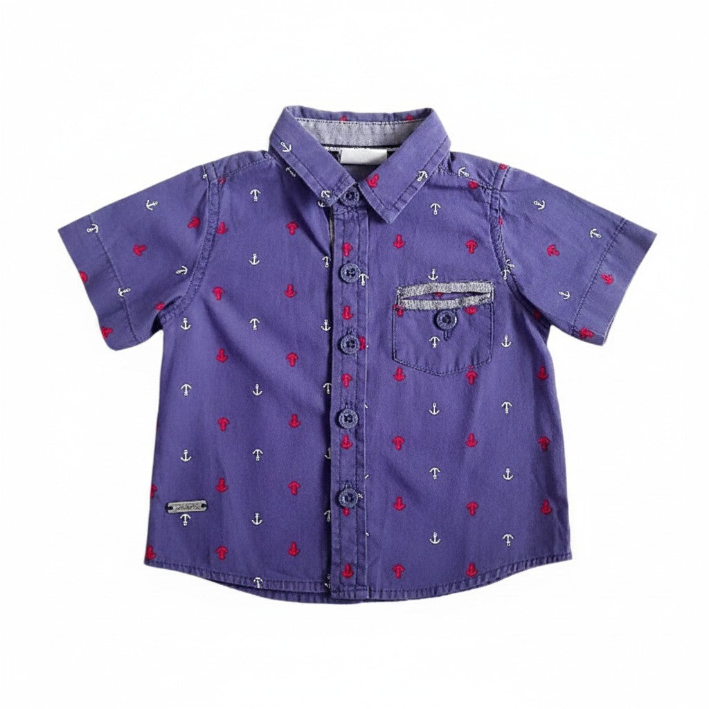 Camisa Tela Diseños Marca Black and Blue 0-3 M Estado Casi tiki