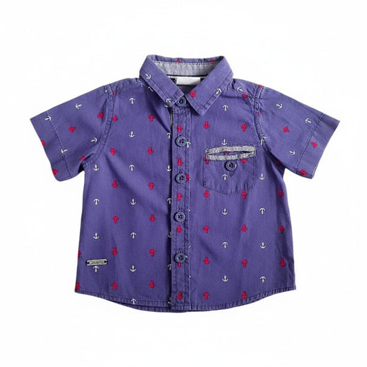 Camisa Tela Diseños Marca Black and Blue 0-3 M Estado Casi tiki