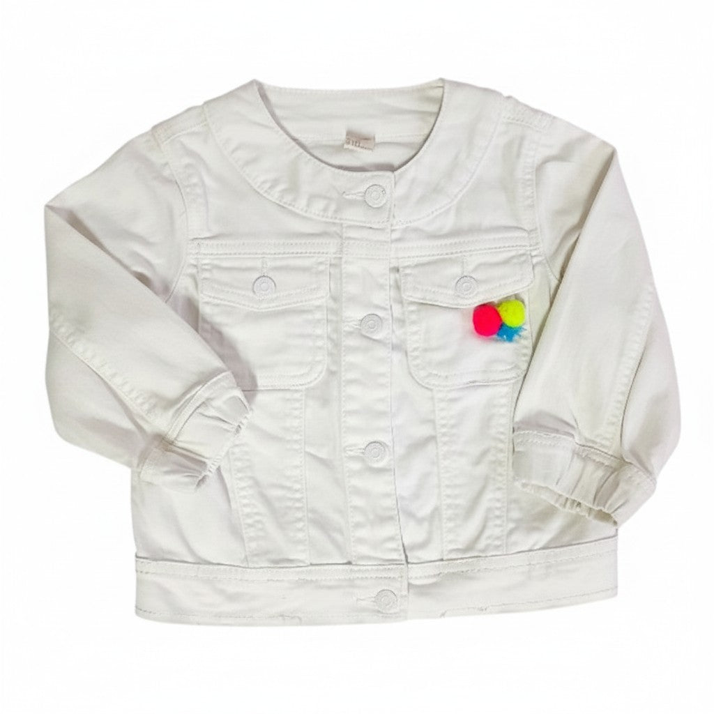 Chaqueta Mezclilla Blanco Marca Yamp! 18 M Estado Tiki taka