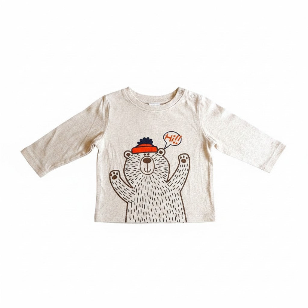 Polera Algodón Diseños Marca Garanimals 6-9 M Estado Casi tiki
