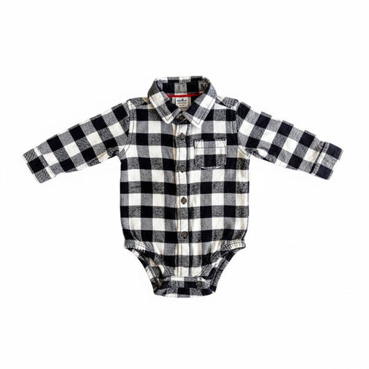Body camisa Algodón cuadrillé Marca Carter's 6 M Estado Tiki taka