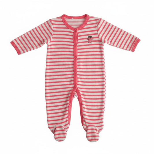 Osito Micropolar Rayas Marca Otra 3-6 M Estado Tiki taka