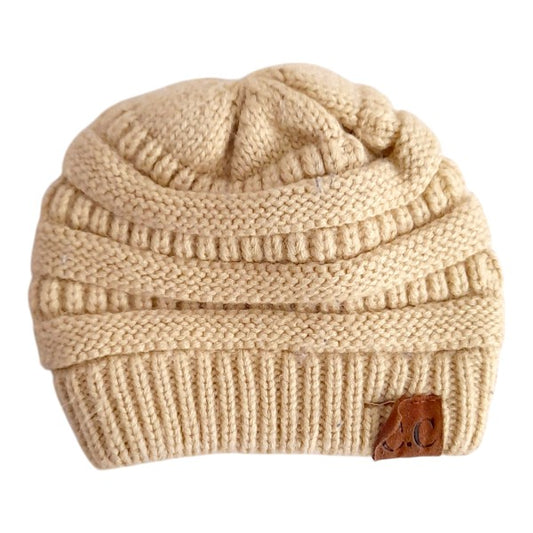 Gorro Tejido Crema Marca Otra 6 M Estado Tiki taka