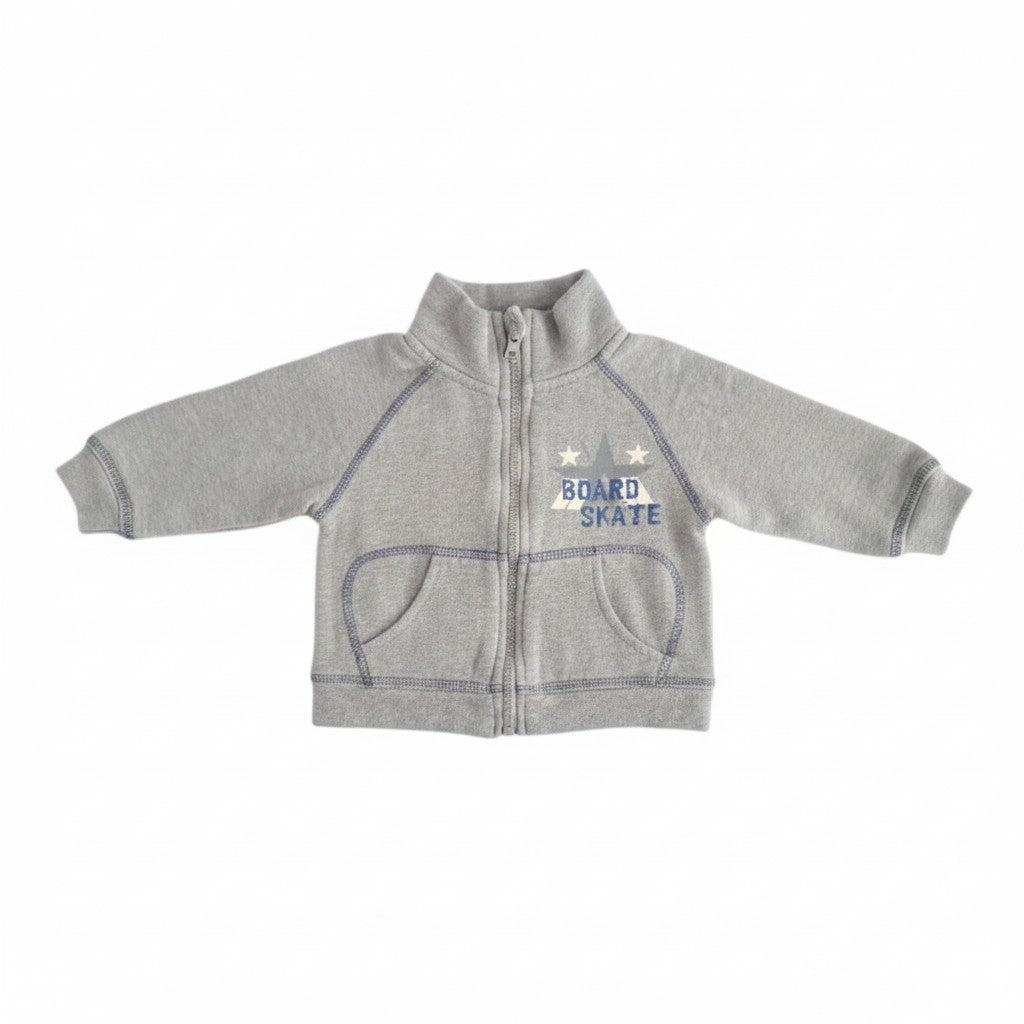 Polerón Algodón Gris Marca Baby harvest 9-12 M Estado Casi tiki