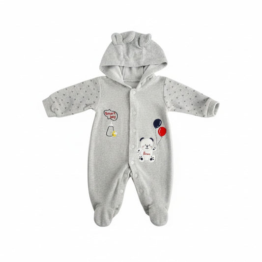 Osito Micropolar Gris Marca Otra 0-3 M Estado Casi tiki