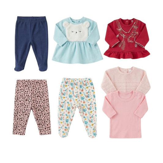 Chiqui Look Pequeña Osita — 7 prendas, 3 looks · Talla Recién Nacido