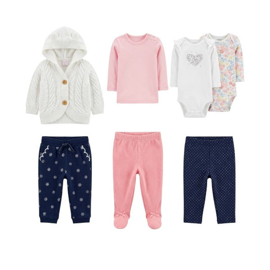 Chiqui Look Recién Nacida — 7 prendas, 3 looks · Talla Recién Nacido