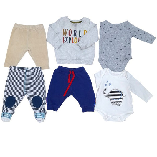 Chiqui Pack Pequeño Viajero 6 prendas — todas las prendas 0-3 M
