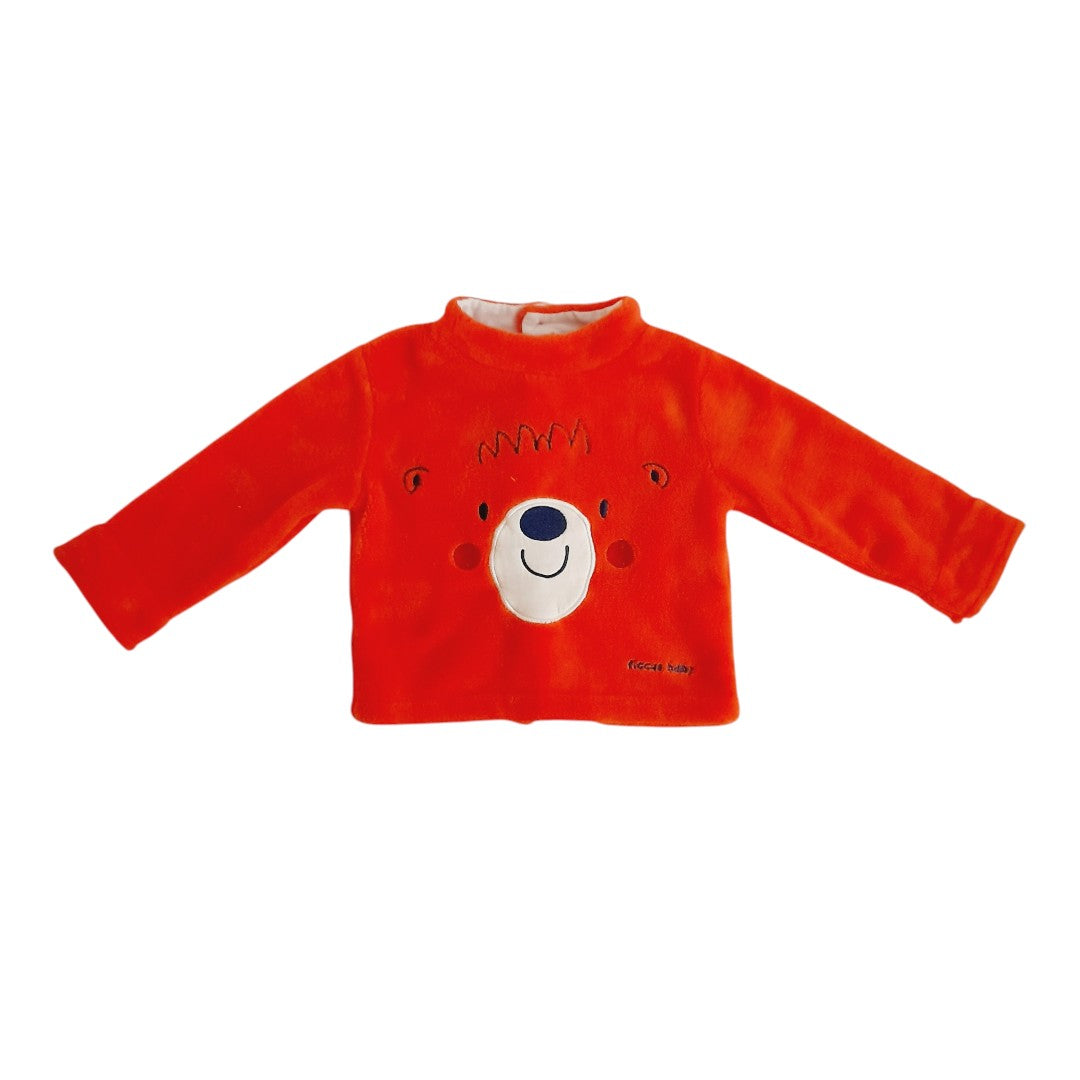 Polerón Polar Naranja Marca Ficcus 6-9 M Estado Tiki taka
