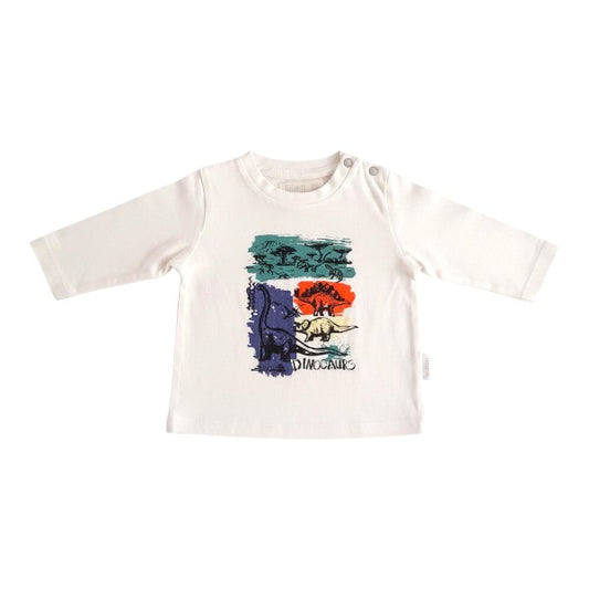 Polera manga larga Algodón Blanco Marca Infanti 3-6 M Estado Casi tiki
