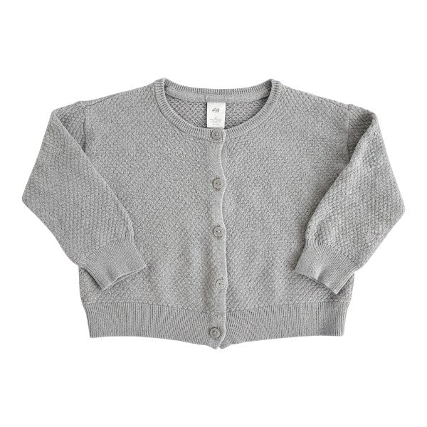 Chaleco Tejido Gris Marca H&M 6-9 M Estado Casi tiki